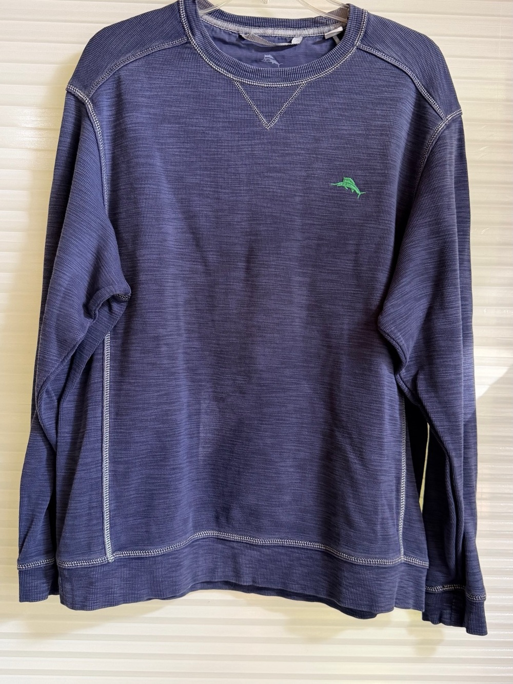 Men's Navy Tommy Bahama Crewneck Sweatshirt